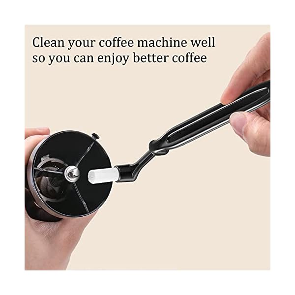 QOCO Cepillo de Limpieza para Máquinas de Café 2 Piezas, Cepillo de Nailon Resistente al Desgaste con Cuchara, Usar para… - Imagen 6