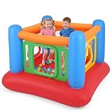 COSTWAY Castello Gonfiabile per Bambini 3+ Anni, Trampolino Elastico per Interno e Esterno...