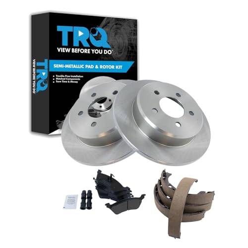 TRQ Rear Semi Metallic Brake Pad and Rotor Set Compatible with 2001-2007 Chrysler Town and Country 2001-2007 Dodge Caravan 2001-2007 Dodge Grand Caravan by TRQ - Used condition - US$20.37