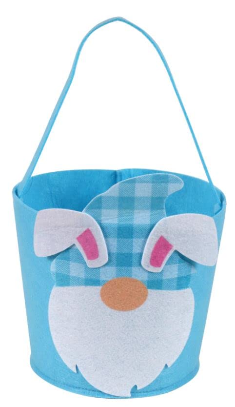 Cesta de huevos de Pascua de gnomo para niños, linda para la caza de huevos de Pascua, decoraciones de Pascua, almacenamiento de regalos de dulces,