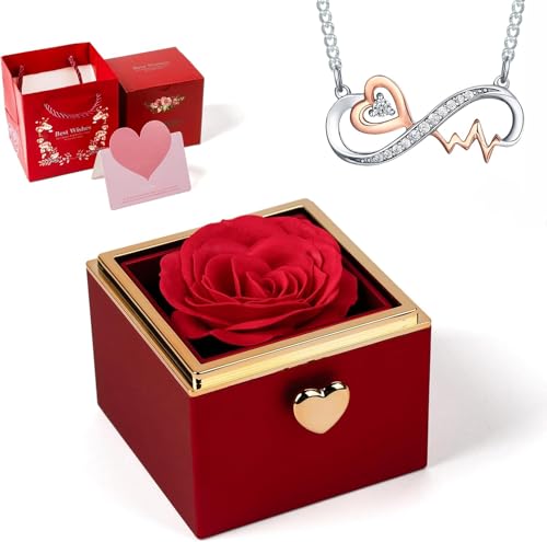 Infinity Collection 14k Rose and White Gold 925 Sterling Silver Cz Cubic Zirconia Heart Heartbeat Anchor Infinity Pendant Necklaces Jewelry for Women's and Mom with Rolo Link Chain, 18+2" Extender