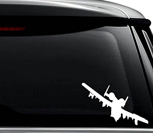 A-10 Thunderbolt Warthog USAF CAS Jet Plane Decal Sticker for Use On Laptop, Helmet, Car, Truck, Motorcycle, Windows, Bumper, Wall, and Decor Size- [20 inch] / [50 cm] Wide/Color- Gloss White
