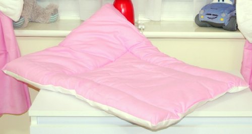 Cambiador de bebé acolchado rosa ideal para cómodas de guardería