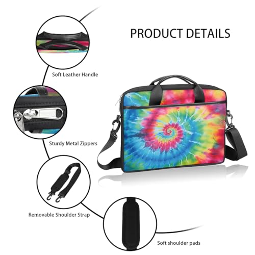 Swirl Tie Dye 15 Inch Laptop Bag Laptop Shoulder Bag Computer Cases for Laptops or Tablets4