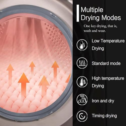 Genérico Lavadora y Secadora Compacta Automática Eléctrica 1450W, Mini Lavadora de Ropa Interior, Lavado a Alta Temperatura para Baño y Cocina