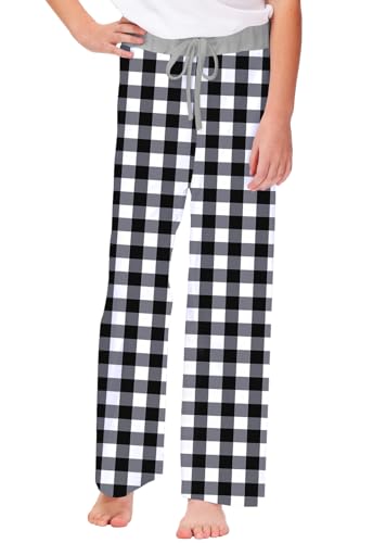 Image of Remimi Girl Boy Plaid Pants Drawstring Summer Casual Loose Bottoms 5-14 Years
