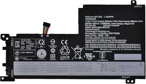Image of 57Wh L19M3PF6 L19L3PF2 L19C3PF5 Laptop Battery Replacement for Lenovo Ideapad 5-15IIL05 5-15ARE05 5-15ITL05 5-15ARE05 5 15IAL7 5 15ABA7 Series 82SG L19M4PF1 L19L4PF1 L19C4PF1 L19D3PF3 L19C3PF4 11.52V