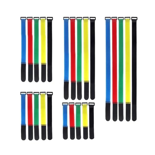 ZHUNTE 10 Bridas de Nailon Reutilizables de Colores con Hebilla Invertida Autoadhesivas(Green,15x2cm)