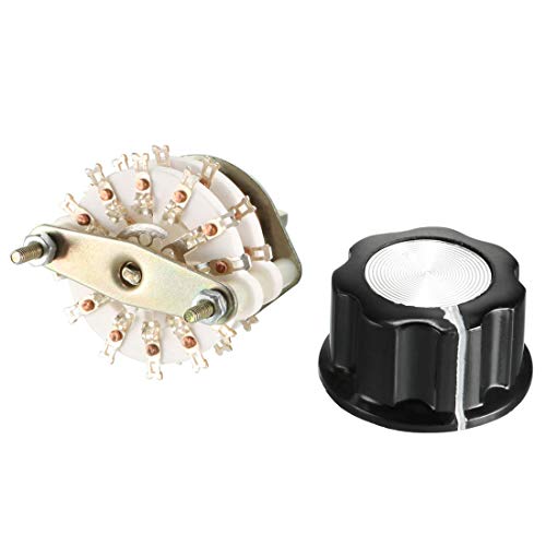 Sélecteur rotatif 4P5T double pont avec bouton de commande