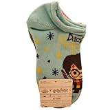 Harry Potter Boys or Girls Kids 5 Pack No Show Socks - 3 Pattern Options Charaters and Hogwarts Houses Size 6-8.5 Characters