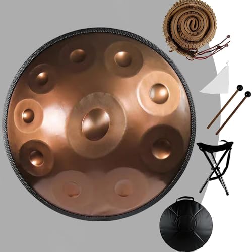 22�C���` �n���h�p���h���� D�}�C�i�[ (9/10/12��) 432/440Hz�X�`�[���^���O�h���� �\�t�g�n���h�p���o�b�O�A�n���h�p���}���b�g2�{�A�n���h�p���X�^���h�A�_�X�g�t���[�N���X�t��(Gold,10 Notes (440Hz))