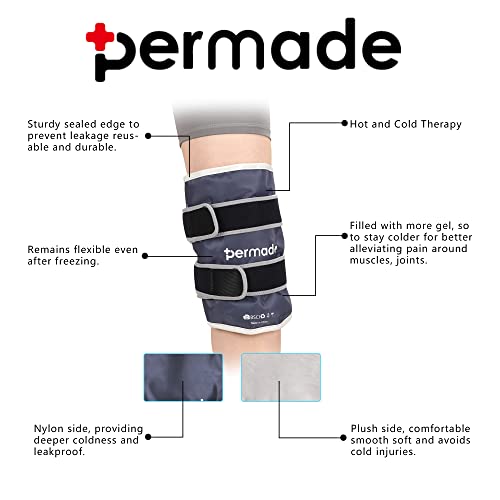 Knee Ice Pack Wrap, Reusable Hot & Cold Therapy Compression Ice Pack, Flexible Knee Gel Cold Pack For Pain Relief, Knee Surgery, Bursitis Pain Relief, Arthritis, Swelling Meniscus Tear, Acl And Sprain #TOP1