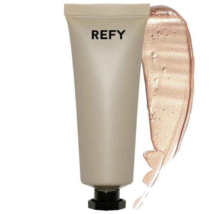 R.E.F.Y Gloss Highlighter, Topaz, 0.67 oz, Radiant Finish, Vegan, Cruelty-Free, Long-wearing, High Shine, Cream Formula