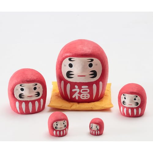 Muñeca Daruma Japonesa de 5.4 pulgadas hecha a mano miniatura 3
