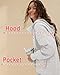 Locachy Womens Oversized Sweatshirt Hoodies Button Henley Neck Pullover Tops Fashion Outfits Clothes Light Grey Medium