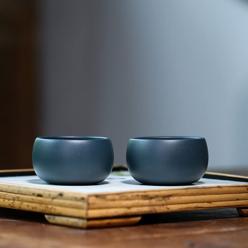 Juegos de té de Viaje 2 unids/Set de Taza de té de Arcilla púrpura, tazón de té Hecho a Mano de Viaje, Taza de té Maestra, Accesorios de Juego de té para el hogar Personalizados Tea Pot