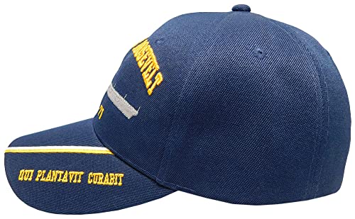 Gorra ajustable azul con bordado USS Theodore Roosevelt miniatura 4