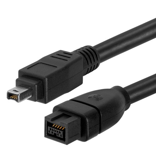 Cmple - 10Ft Bilingual Firewire 800/Firewire 400 Cable - Ieee 1394 High Speed Firewire 9 Pin To 4 Pin Cable For Macbook Pc - 10 Feet Black #TOP1