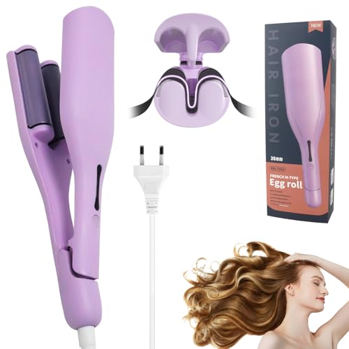KQWVZ Plancha Ondas Al Agua, 32mm Ondulador De Pelo, Rizador De Pelo, Plancha Ondas Al Agua,Ondulador De Pelo Con 4 Temperaturas Ajustables Plancha Pelo Ondas,140 °c Y 220 °c Para Todo Tipo De Cabello