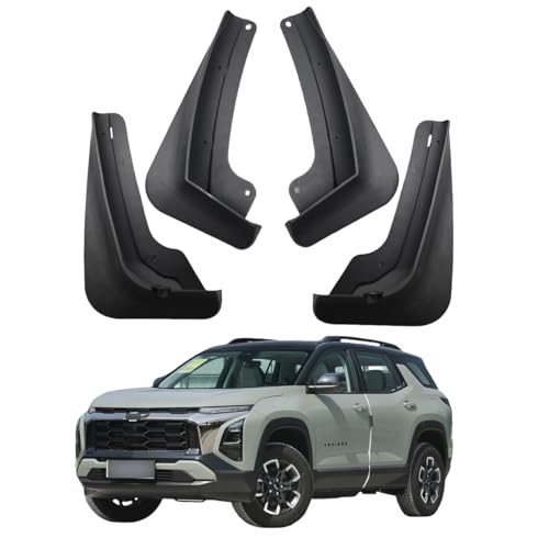 Image of Mud Flaps Compatible with 2025 2026 Chevrolet Equinox Mud Splash Guards Front & Rear SUV Set of 4PCS Black Heavy Duty Fit Equinox LT RS ACTIV MudGuards Exterior Accessories (Don't Fit EV)