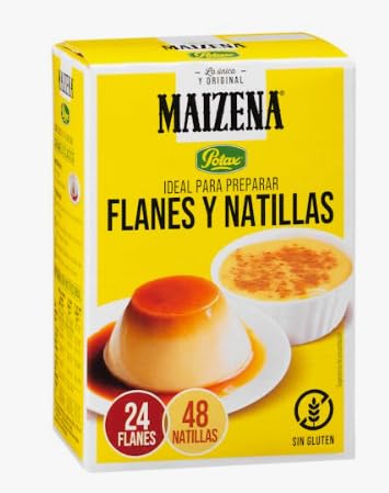 Maizena Préparation en Poudre pour Flans et Natillas, Sans Gluten, 192g (24 Flans, 48 Natillas)-2 boîtes