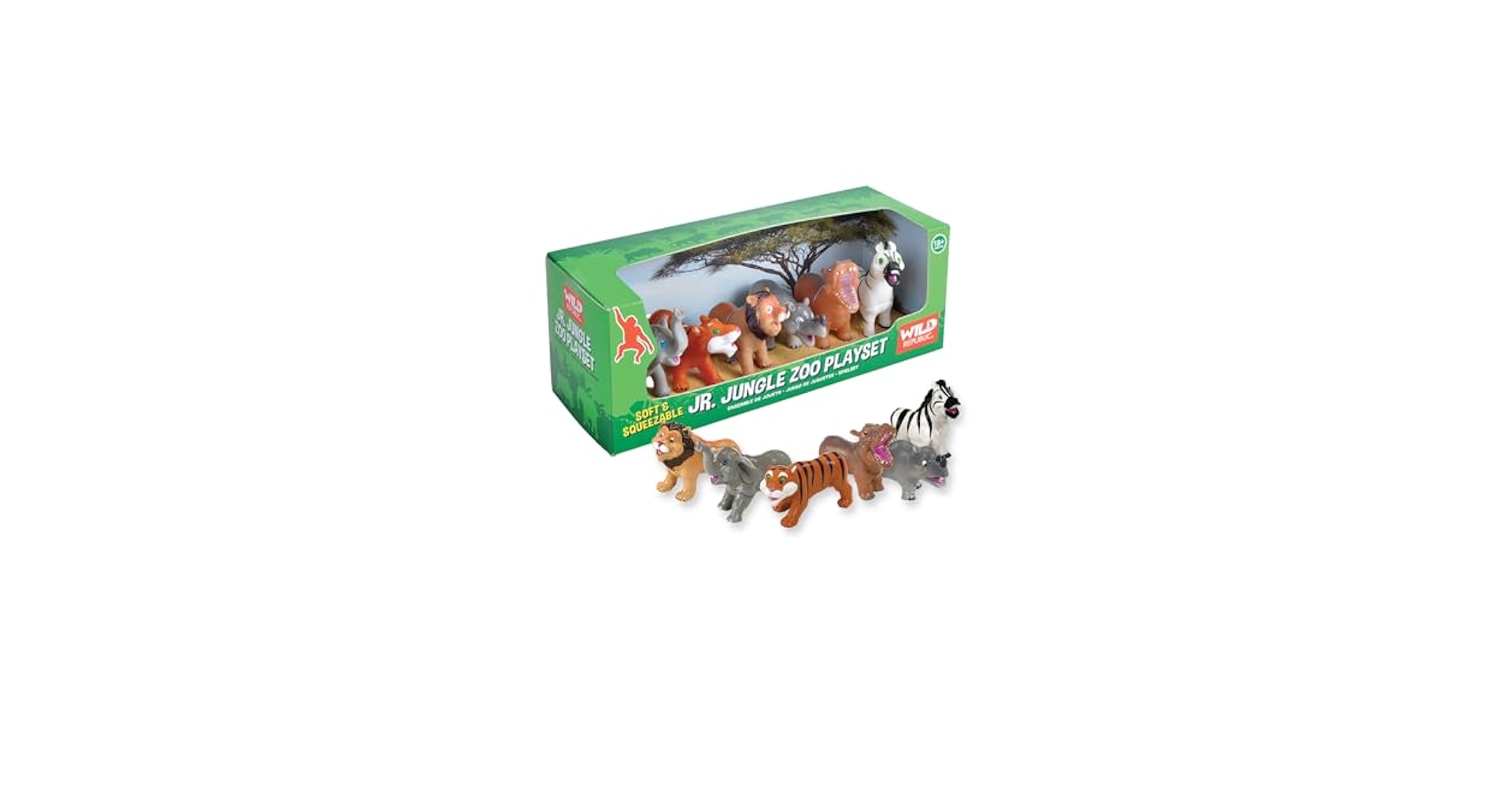 Amazon.com: Wild Republic 87944 Zebra Hippo Lion Elephant