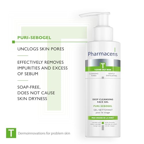Pharmaceris T Puri-Sebogel, Antibacterial Face Wash Gel, Deep Cleansing Gel for Acne Skin Unclogs Pores - Image 3