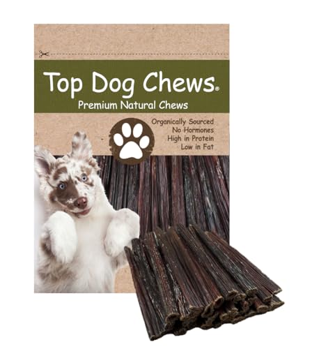 Top Dog Chews 6 Inch Gullet Sticks-25 Pack - All Natural Single Ingredient Thin Hollow Esophagus Stick Rawhide Alternative Dog Treat - Promotes Joint & Dental Health