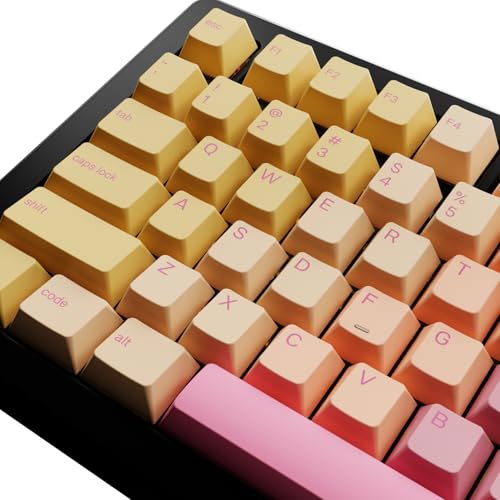 Image of Glorious Gaming - GPBT Gradient Keycaps for Custom Mechanical Keyboards, No Fade Dye-Sublimated, Fits 100%, 75% 65% 60%, PBT Polymer, Fits ANSI & ISO, Supports Windows & macOS - Grapefruit