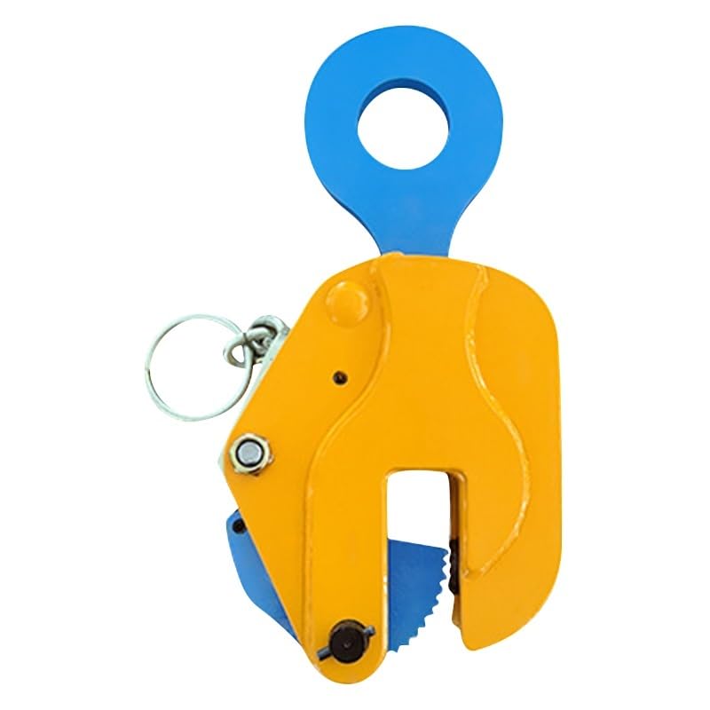 Morsetto per lamiere in Acciaio per impieghi gravosi, Morsetto di Sollevamento per lamiere in Acciaio, carico Massimo 22.046 libbre/10 tonnellate, Larghezza di serraggio Massima 80 mm/3,1 po