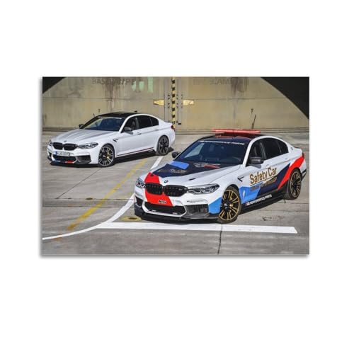 Poster M5 MotoGP Supercar de voiture de course sur toile décorative 40 x 60 cm