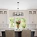 5-Light Black Geometric Chandelier,Height Adjustable Industrial Chandelier for Dining Room,Modern Farmhouse Chandelier Light Fixture over Table,for Bedroom,Living Room,Entryway,Bulbs Not Included