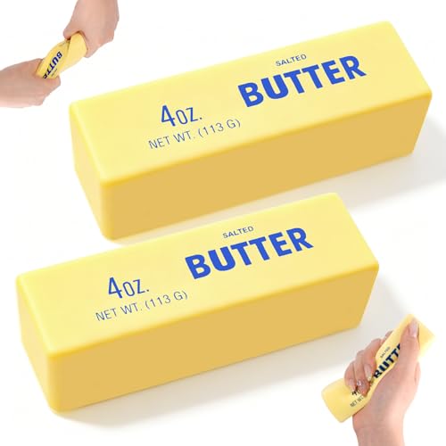 2PCS Butter Quetschspielzeug Butter Squishy Langsam Aufsteigendes Zappel Spielzeug PU-Material Butter Squishy Anti-Stress für Büro Schule Angstlinderung & Dekompression