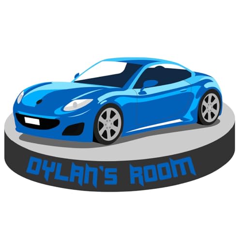 Vinilo Decorativo Personalizable para Pared con Auto Azul miniatura 2