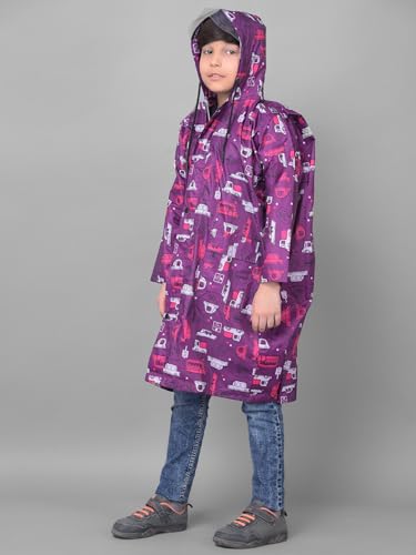 Image of Dollar Rainguard Kids' Full Sleeve Printed Long Raincoat With Adjustable Hood and Pocket