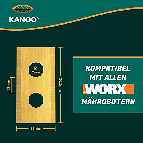 kanoo® Cuchillas para robots cortacésped, 30 cuchillas de repuesto de titanio para el cortacésped Worx Landroid - cuchillas de alta calidad - láminas de recambio para cortacéspedes robóticos - imagen 6