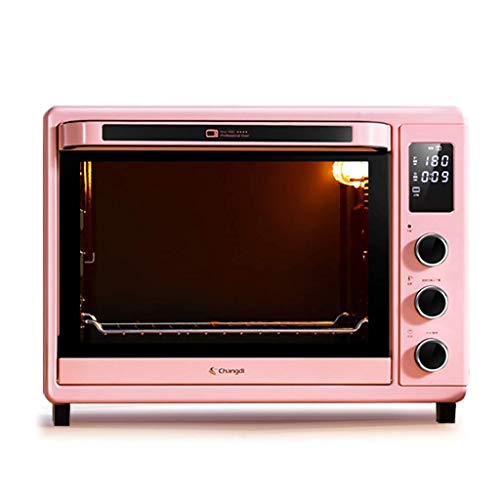 Elektrischer Ofen 32L Vollautomatischer Ofen Home Multifunktions-Toaster 1600W Inklusive Grill-Backblech Gegrillte Gabelschlacke und Griff