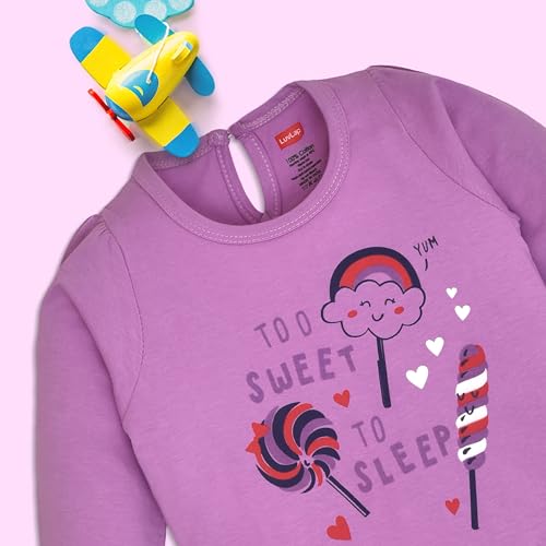 Image of LuvLap Baby Girls 100% Cotton Full Sleeve Top & Pyjama Sets, Pack Of 02