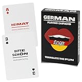 German Lingo Playing Cards | Travel Flashcards | Learn German Vocabulary in A Fun & Easy Way | 52 Essential Translations