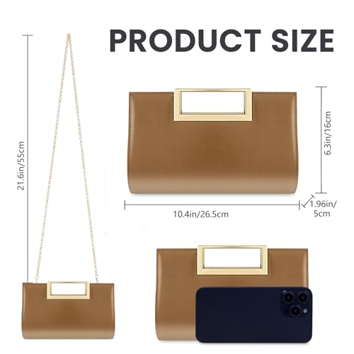 Image of Gets Clutch Purses for Women PU Leather Evening Handbag for Formal Wedding Party Clutches Small Crossbody Bag with Chain