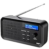 Wiederaufladbar Radio: Mit 1500mAh Akku und Ladekabel (ohne Adapter) dauert das Aufladen nur 2 bis 4 Stunden. Und es kann bis zu 10 Stunden (bei geringer Lautstärke) arbeiten.