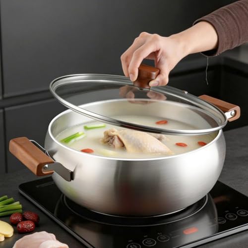 Sartén Wok de Acero Inoxidable 316 con Tapa 10.24 in miniatura 2