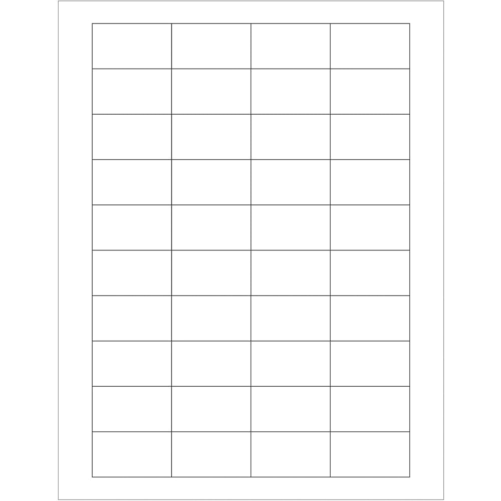 1.75 x 1 in. White Rectangle Laser Labels - Pack of 4000