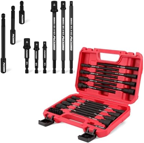 31-Piece Nut Driver Impact Bit Set & 9-Piece Socket Adapter Set - Professional Tool Kit