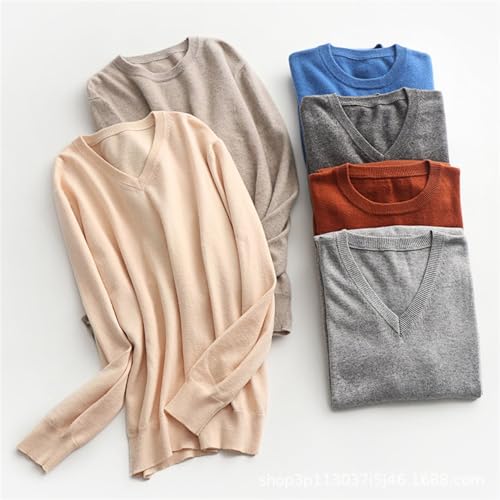 Men's Cashmere Sweater Warm Pullovers Round/V-Neck Knit Winter Tops Male Knitwear Jumpers4
