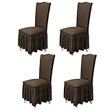 ♥ Matériel: Ces housse de chaise salle à manger sont faites de doux polyester. Haute élasticité, doux et anti-rides, durable et de longue durée, protégeant votre chaise de glisser. Rafraîchissez votre décoration intérieure! [REMARQUE: LA COULEUR DES PRODUITS AFFICHÉS PEUT ÊTRE LÉGÈREMENT DIFFÉRENTE DU PRODUIT RÉEL EN RAISON DES DIFFÉRENTS APPAREILS DE CAMÉRA ET DES EFFETS D'AFFICHAGE.]