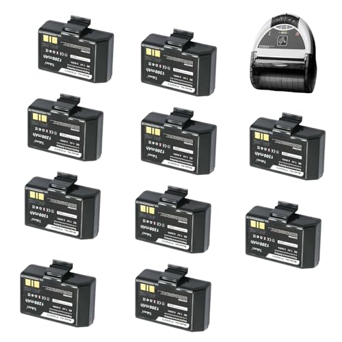 Youejoeq (10pcs) High-Capacity 1200mAh Li-ion Battery for Zebra EZ320 | Model P1026078