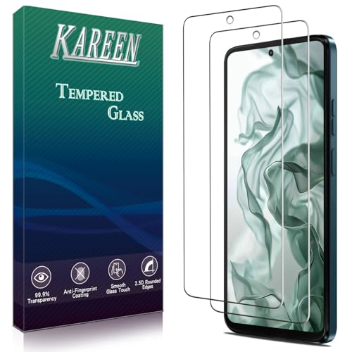 KAREEN 2 Pack Screen Protector for Motorola Moto G 5G 2026/ Moto G Play 2026 Tempered Glass Film 9H Hardness Anti Scratch Bubble Free Easy Installation Case Friendly