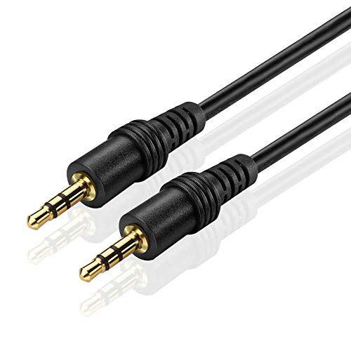 Cable de audio 3.5mm macho de 15 pies AUX miniatura 1