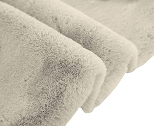 Image of Super Soft Rabbit Fur Silk Wool Carpet Thick and Washable Area Rug for Living Room and Bedroom (Dark Beige, 6 x 9 Feet)